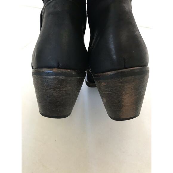 D. Co Copenhagen Leather Side Zip Ankle Boots Black - Picture 4 of 11